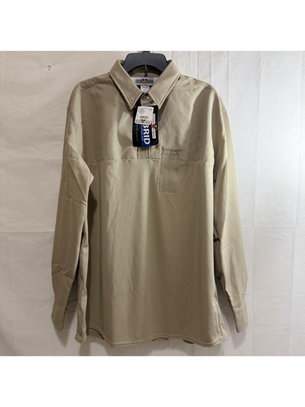 Flying Cross Mens Command Hybrid Performance Patrol Long Sleeve Shirt XL Tan